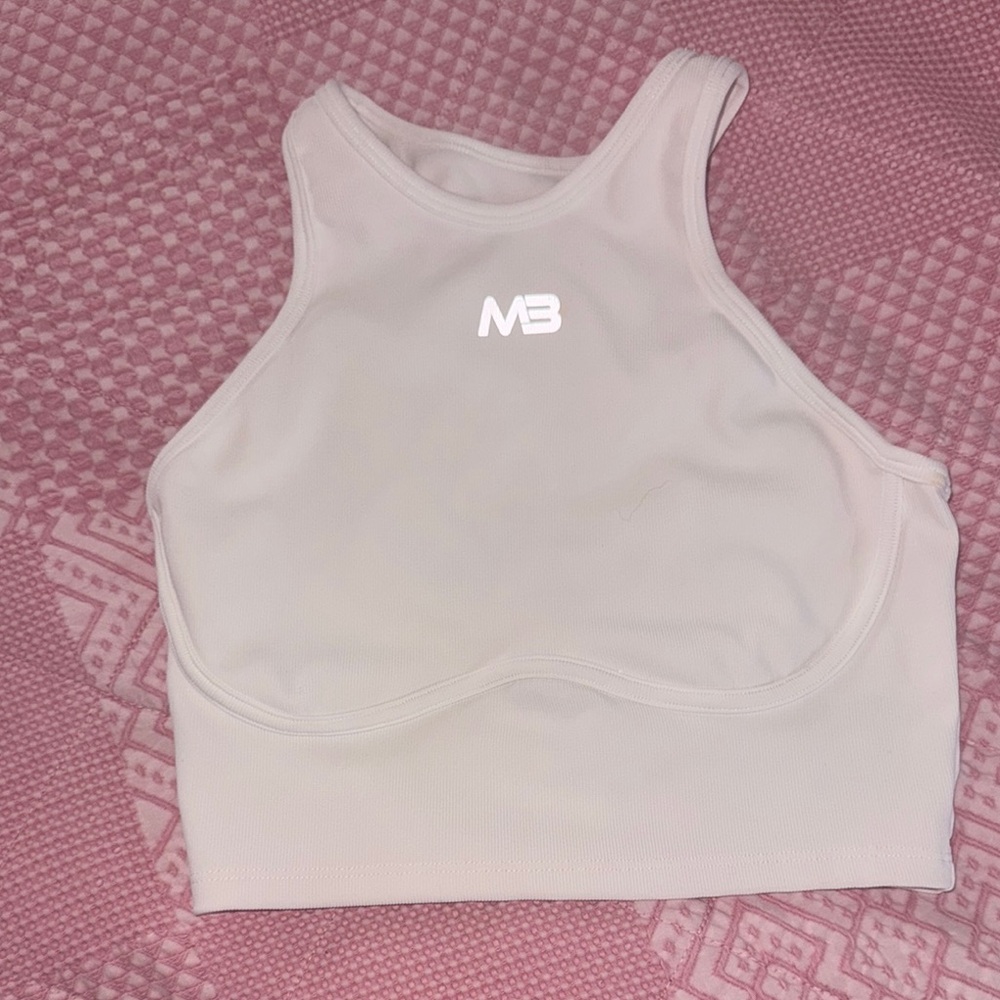 MB White Sports Bra